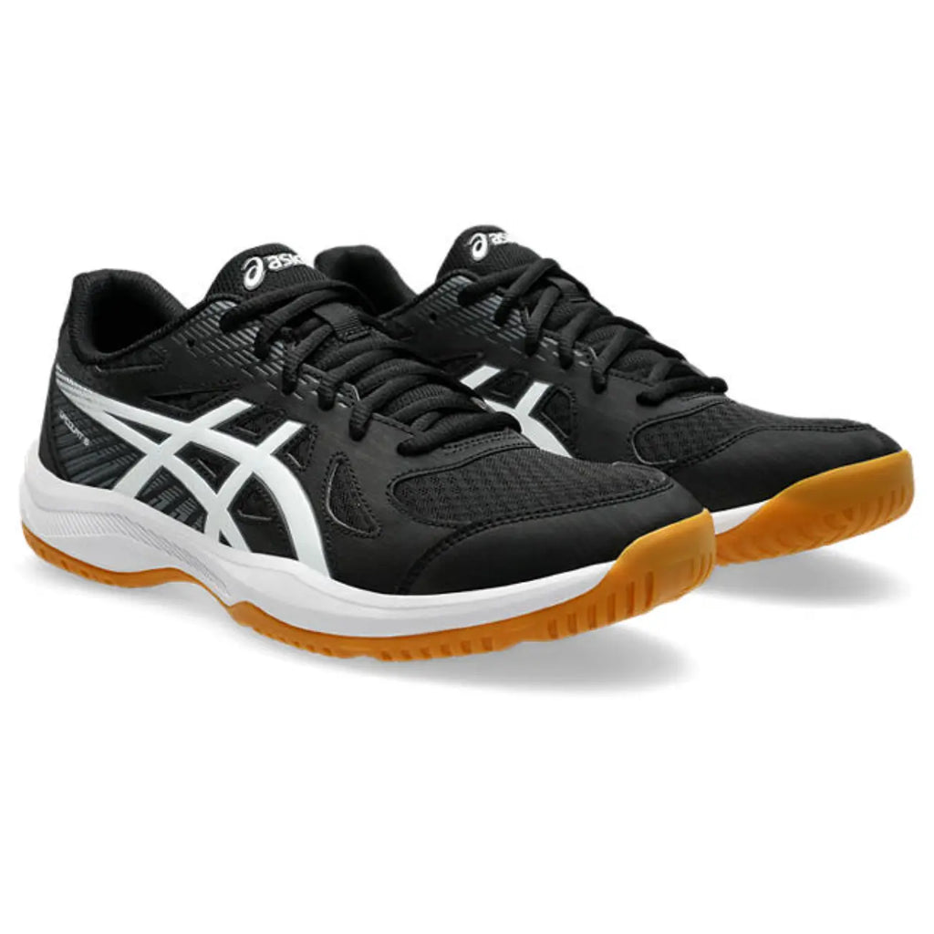 Asics Upcourt 6 - Black/White - Heren Hockeyschoen