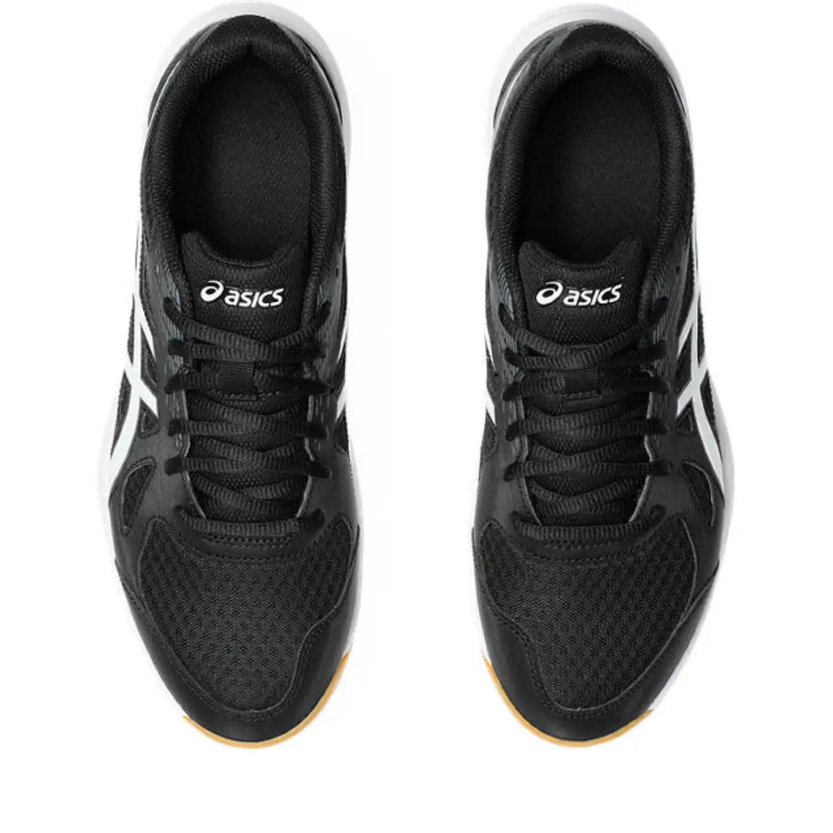 Asics Upcourt 6 - Black/White - Heren Hockeyschoen