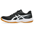 Asics Upcourt 6 - Black/White - Heren Hockeyschoen