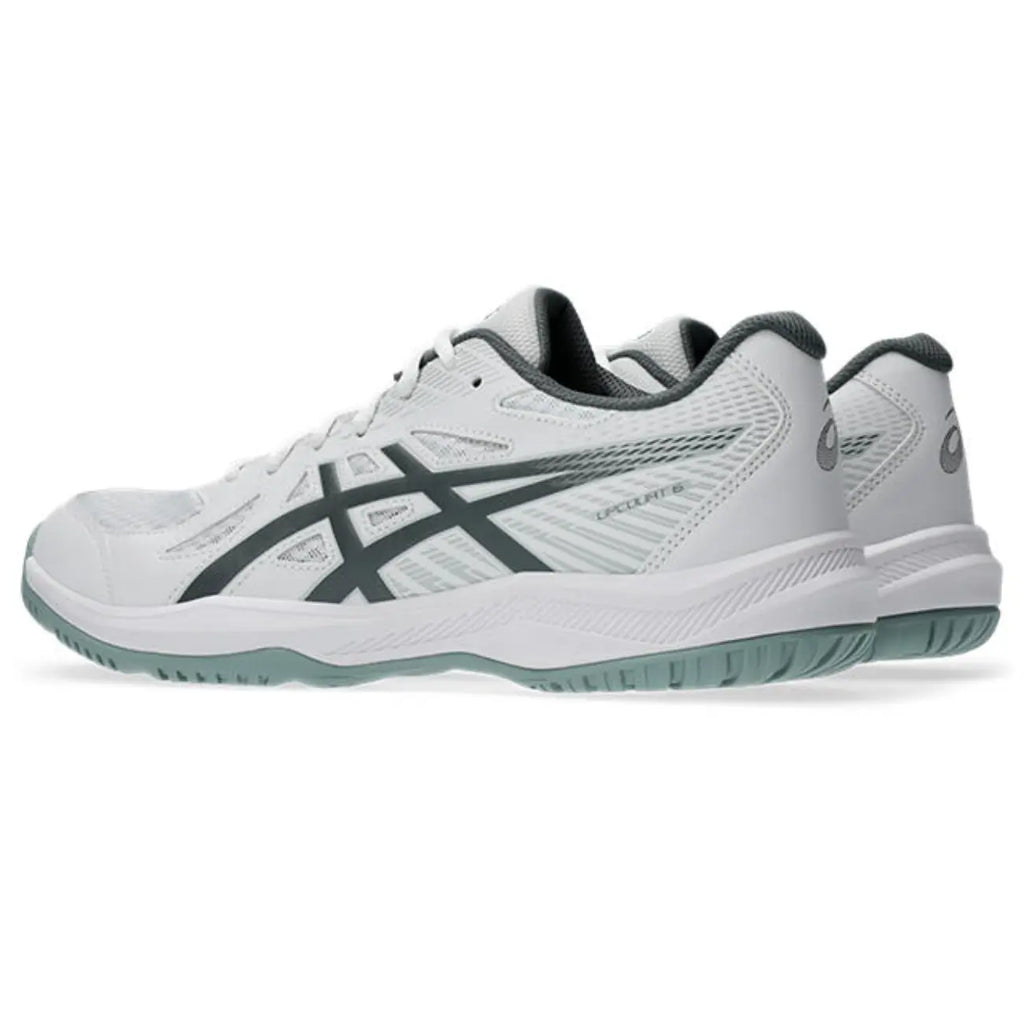 Asics Upcourt 6 - White/Steel Grey - Heren Hockeyschoen