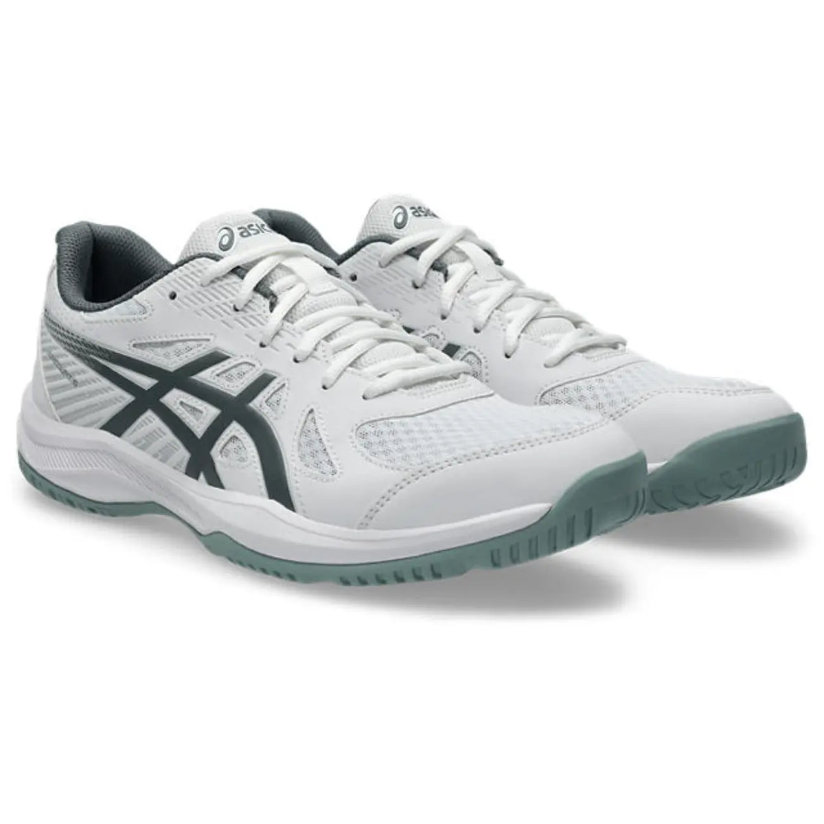 Asics Upcourt 6 - White/Steel Grey - Heren Hockeyschoen