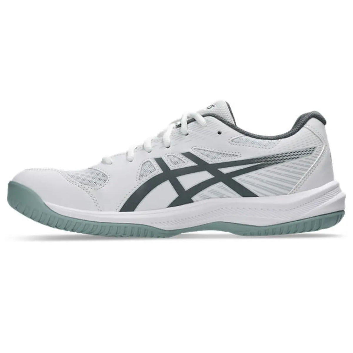 Asics Upcourt 6 - White/Steel Grey - Heren Hockeyschoen