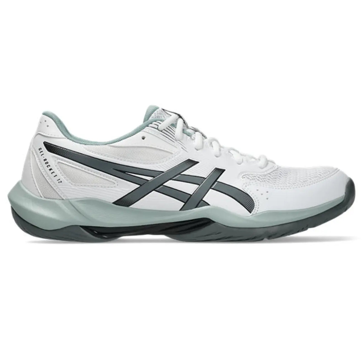 Asics GEL-Rocket 12 - White/Steel Grey - Heren Hockeyschoen