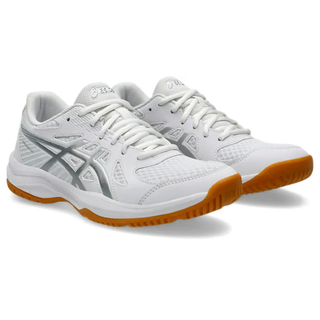 Asics Upcourt 6 - White/Pure Silver - Dames Hockeyschoen