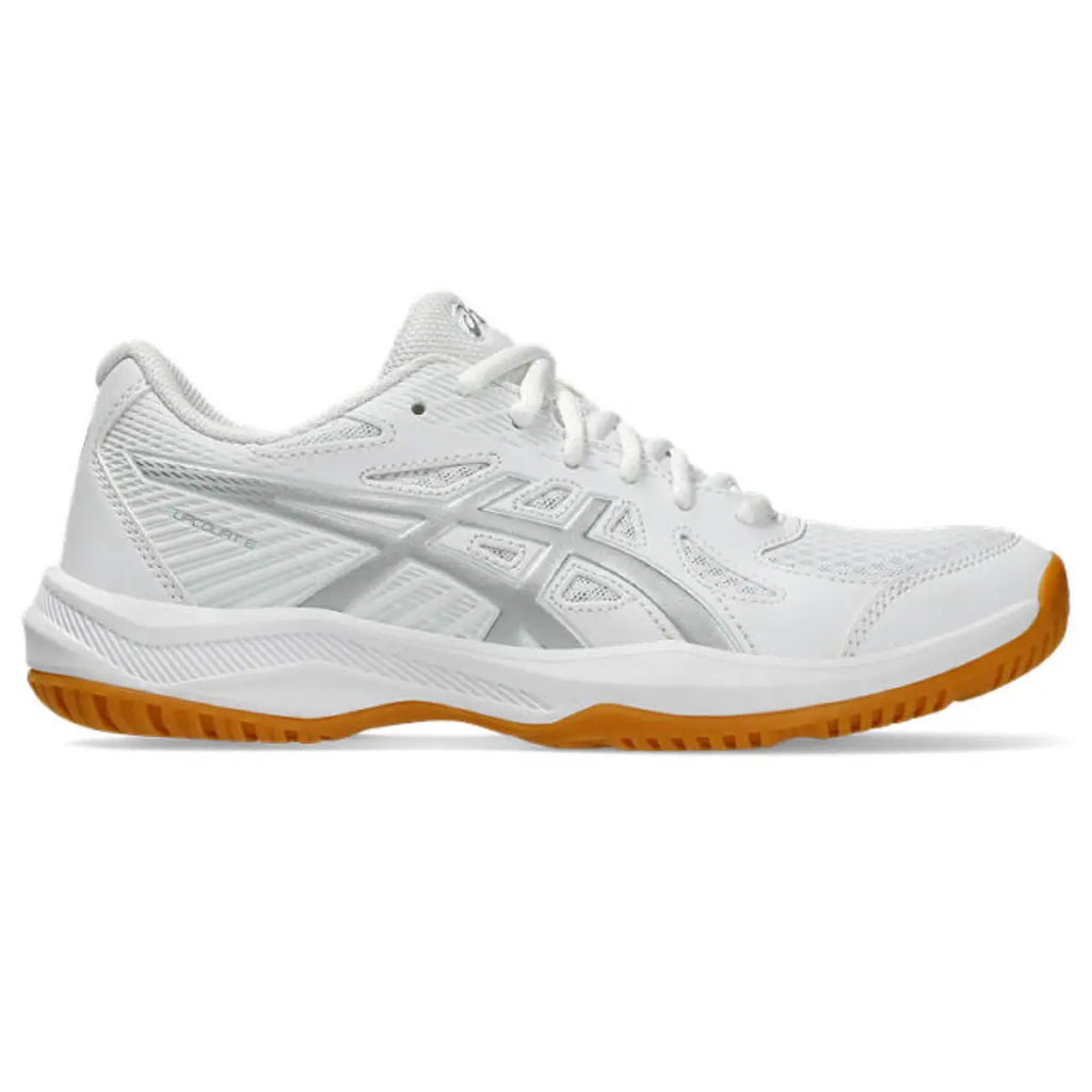 Asics Upcourt 6 - White/Pure Silver - Dames Hockeyschoen