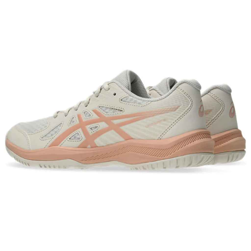 Asics Upcourt 6 - Soft Oat/Cantaloupe - Dames Hockeyschoen