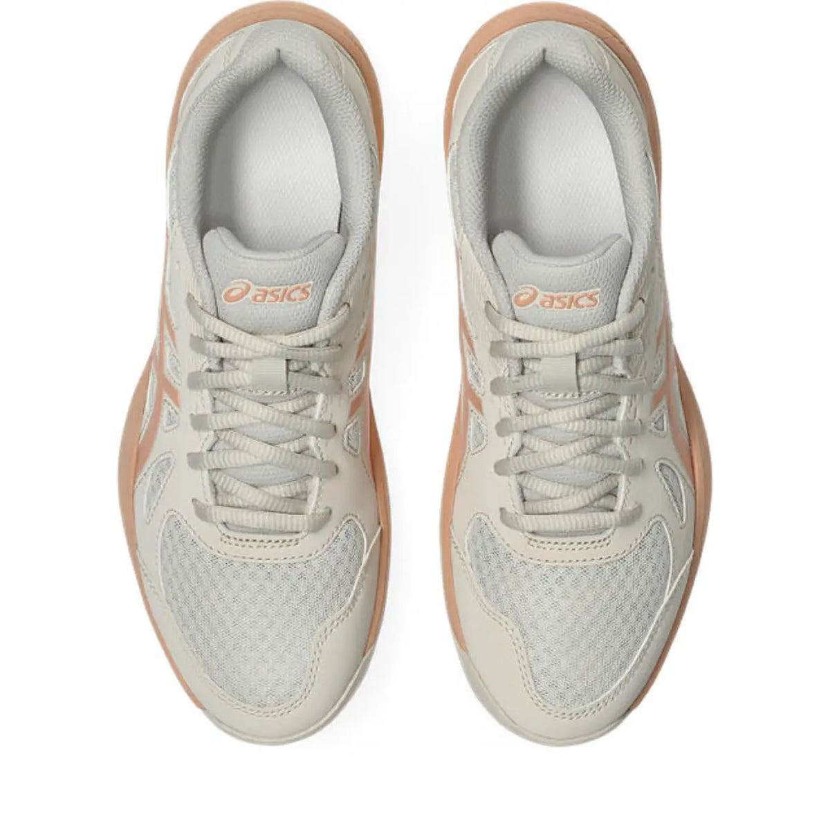 Asics Upcourt 6 - Soft Oat/Cantaloupe - Dames Hockeyschoen