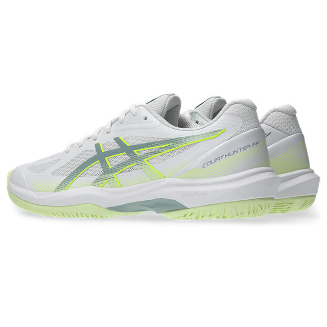 Asics Court Hunter FF - White/Ocean Haze - Dames Hockeyschoen