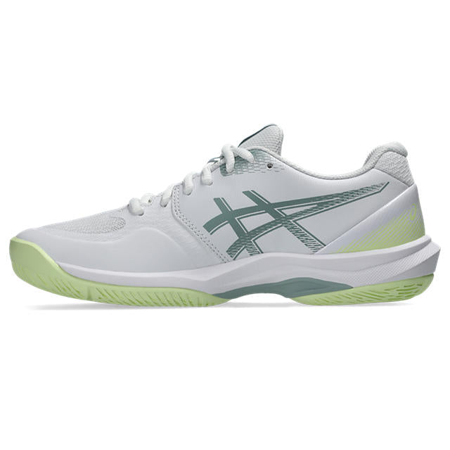 Asics Court Hunter FF - White/Ocean Haze - Dames Hockeyschoen