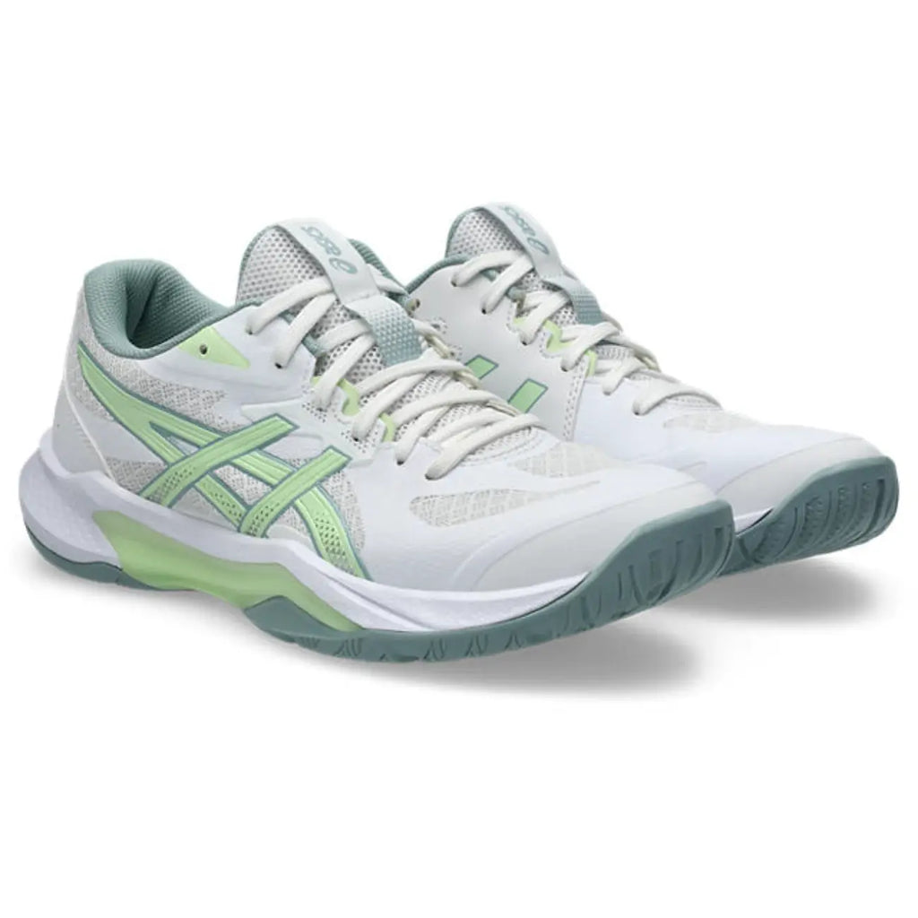 Asics GEL-Tactic 13 - White/Illuminate Yellow - Dames Hockeyschoen