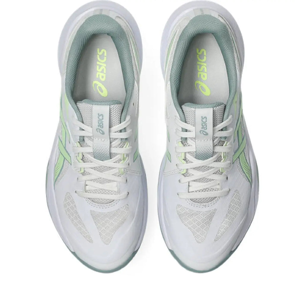 Asics GEL-Tactic 13 - White/Illuminate Yellow - Dames Hockeyschoen
