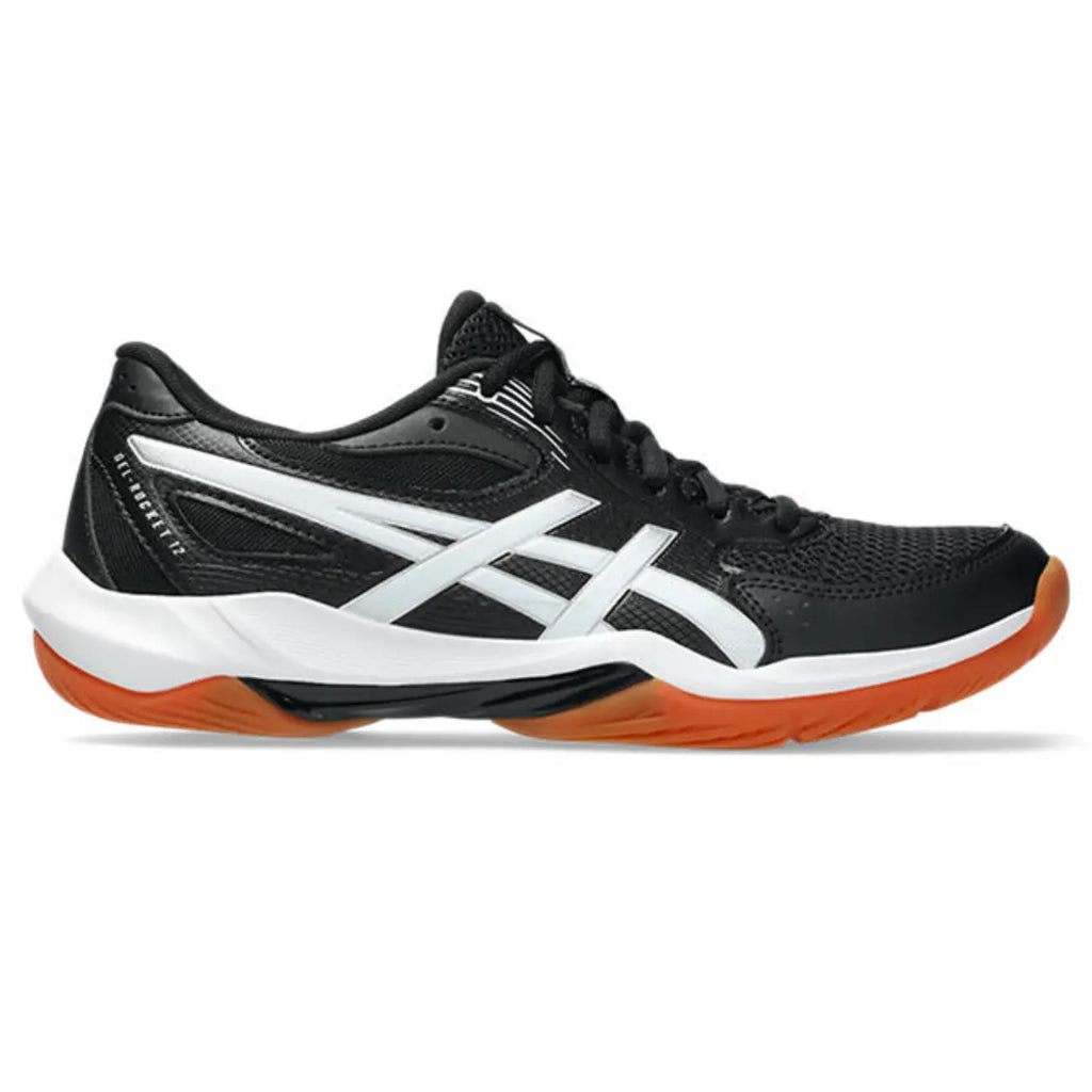 Asics GEL-Rocket 12 - Black/White - Dames Hockeyschoen