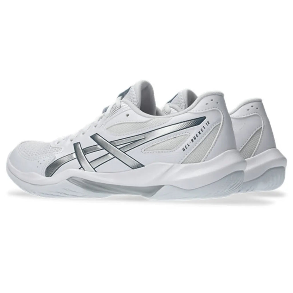 Asics GEL-Rocket 12 - White/Pure Silver - Dames Hockeyschoen