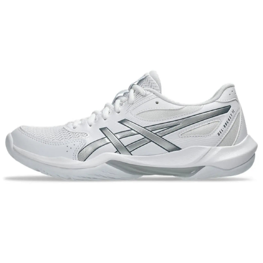 Asics GEL-Rocket 12 - White/Pure Silver - Dames Hockeyschoen