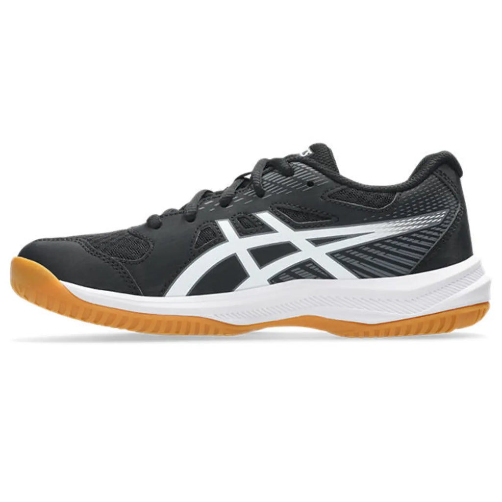 Asics Upcourt 6 GS - Black/White - Junior Hockeyschoen
