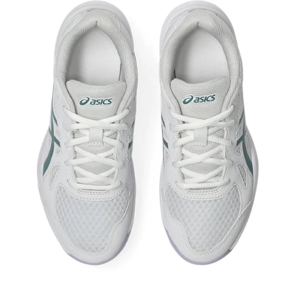 Asics Upcourt 6 GS - White/Foggy Teal - Junior Hockeyschoen