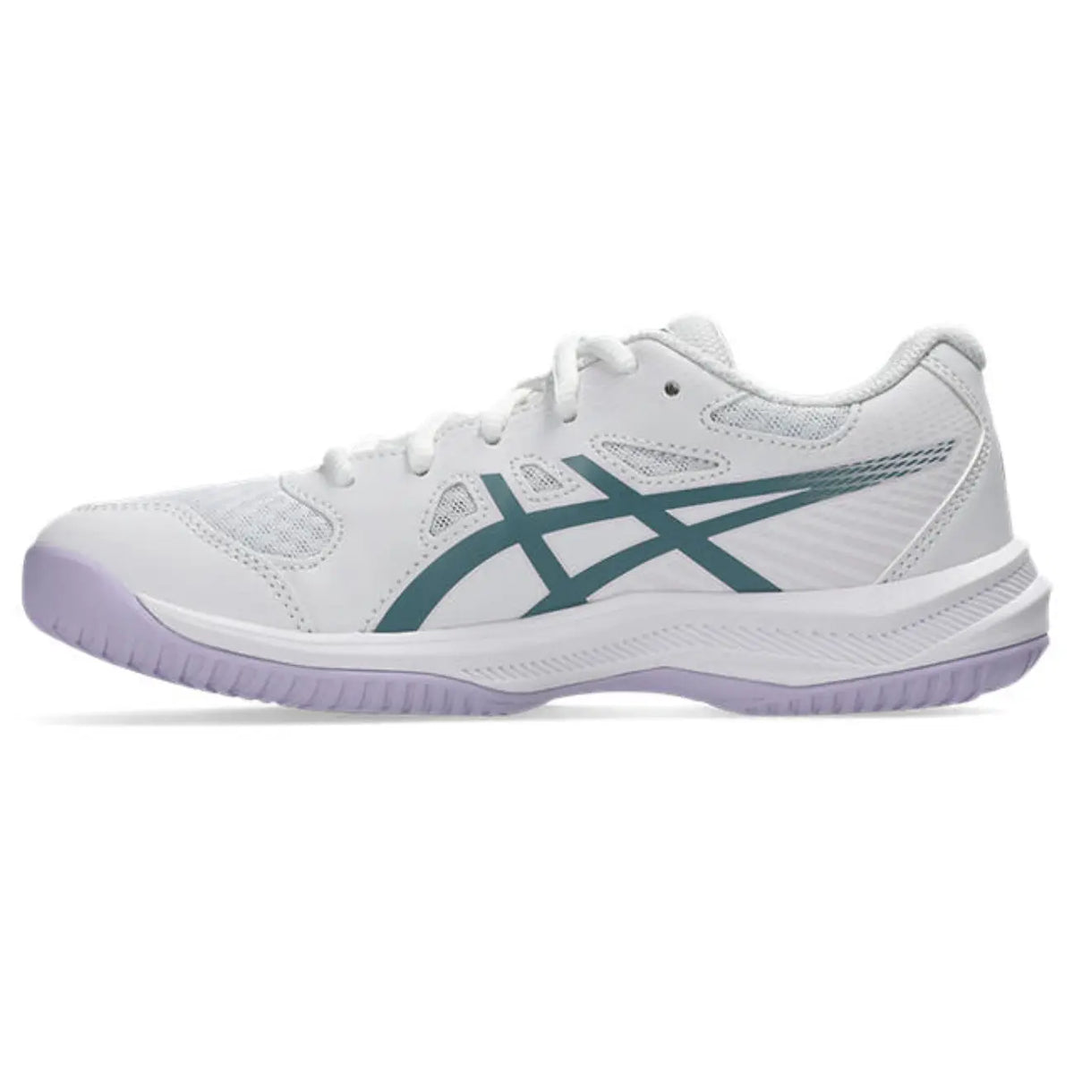 Asics Upcourt 6 GS - White/Foggy Teal - Junior Hockeyschoen