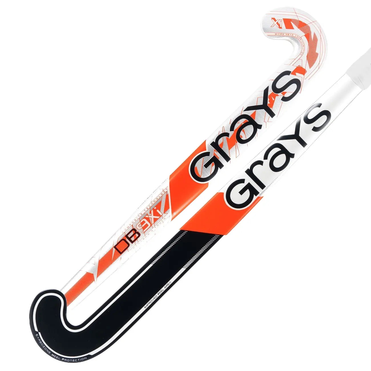 Grays DB9Xi Dynabow - White/Orange/Silver Hockeystick