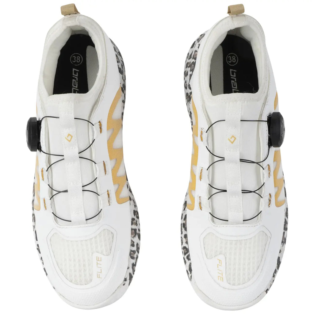 Brabo Shoe Elite Wh/Gold/Leo QuickLock Hockeyschoen