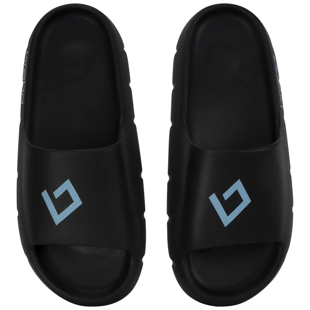 Brabo Shoe Tribute Black/L. Blue + Slide Hockeyschoen