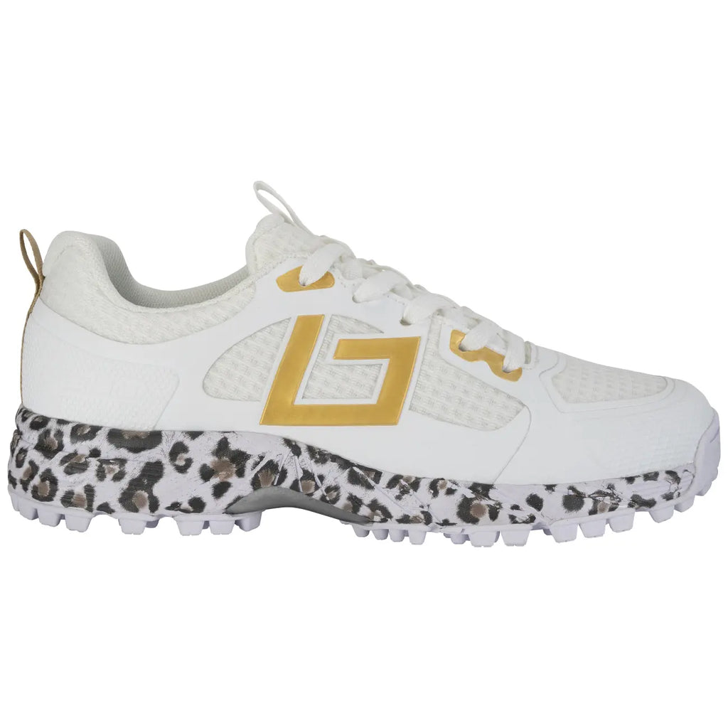 Brabo Shoe Tribute White/Gold/Leo+Slides Hockeyschoen