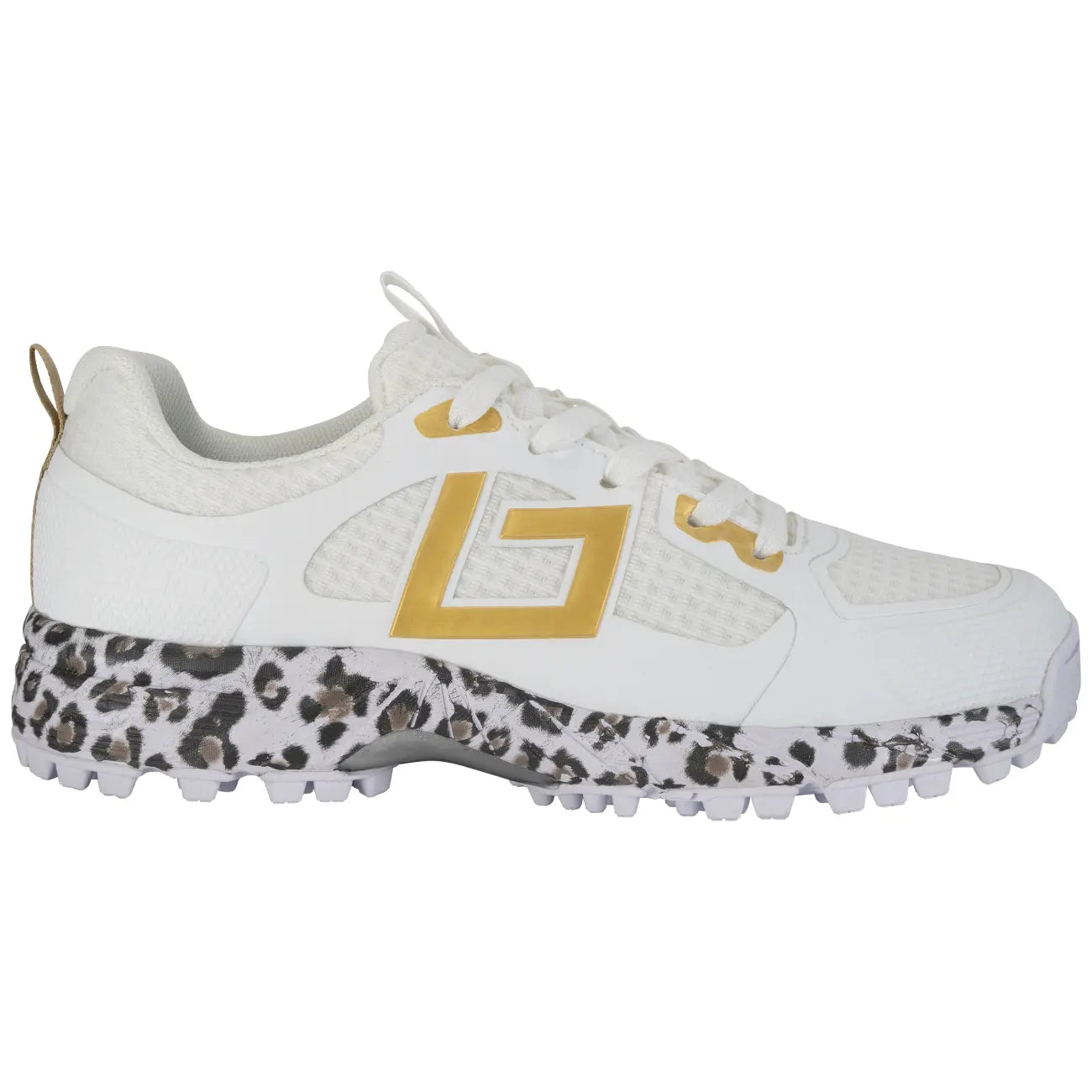 Brabo Shoe Tribute White/Gold/Leo+Slides Hockeyschoen