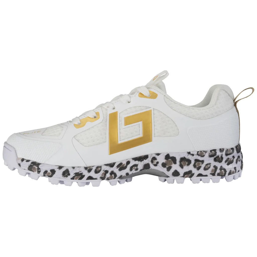 Brabo Shoe Tribute White/Gold/Leo+Slides Hockeyschoen