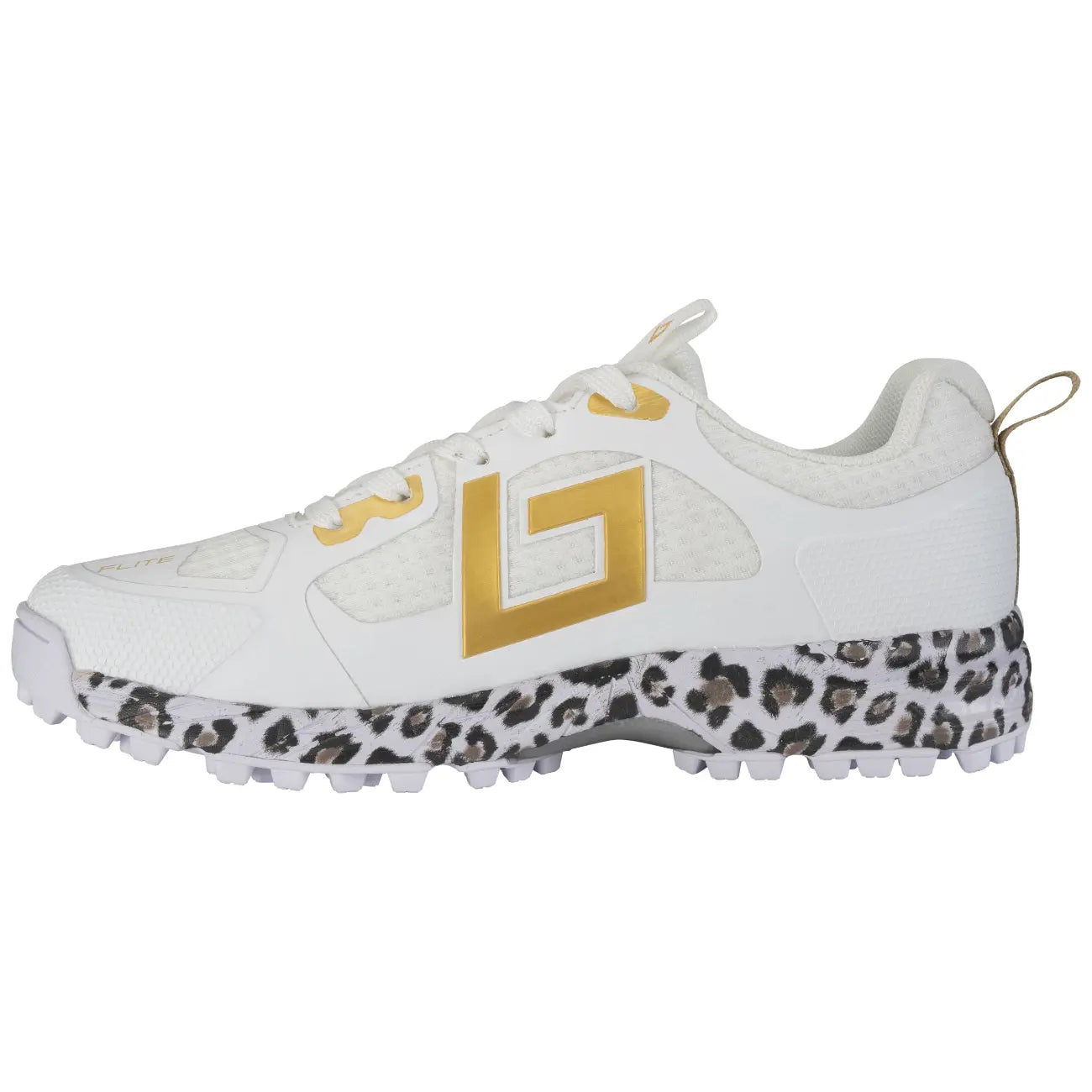 Brabo Shoe Tribute White/Gold/Leo+Slides Hockeyschoen
