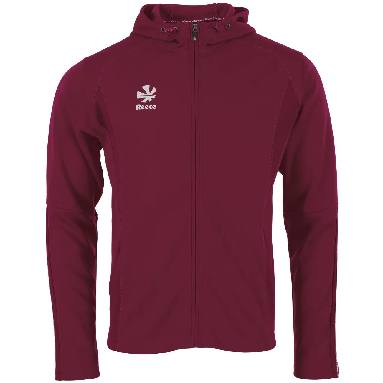 Reece Shift Hooded Full Zip Top - Burgundy Kleding