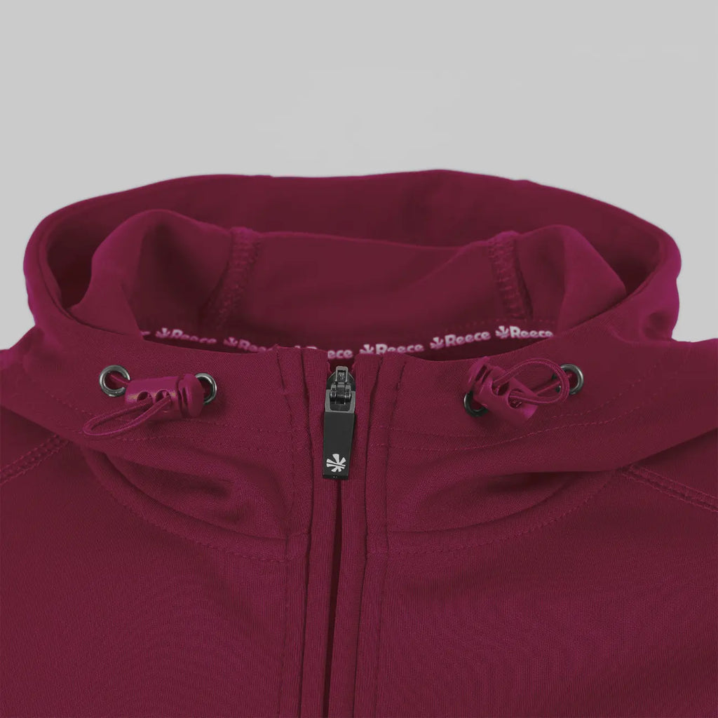 Reece Shift Hooded Full Zip Top - Burgundy Kleding