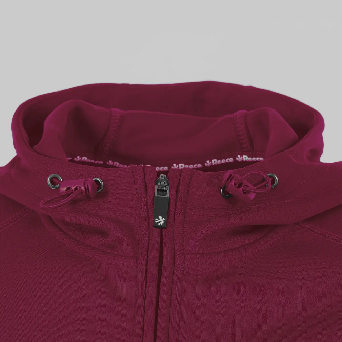 Reece Shift Hooded Full Zip Top - Burgundy Kleding