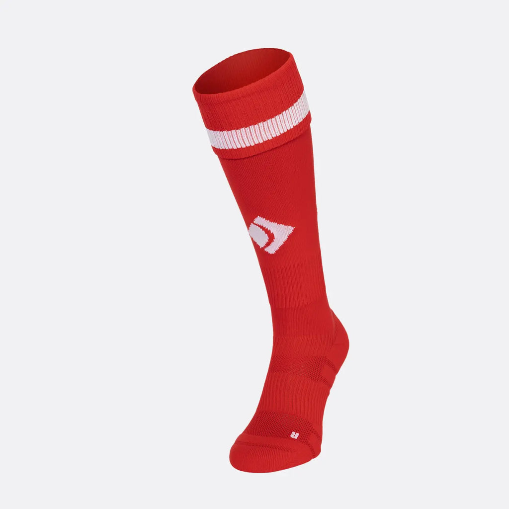 JDH Carbon chaussette haute genou - Rouge
