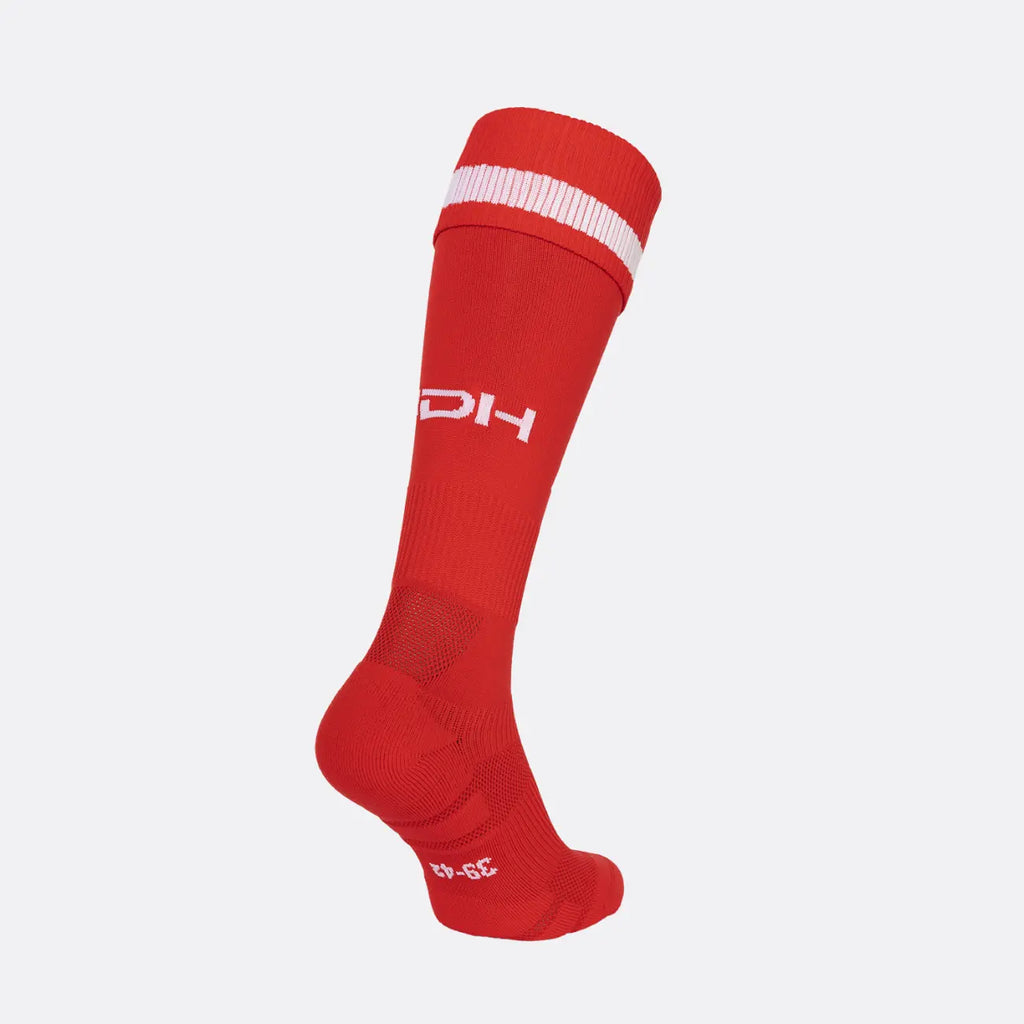 JDH Carbon chaussette haute genou - Rouge