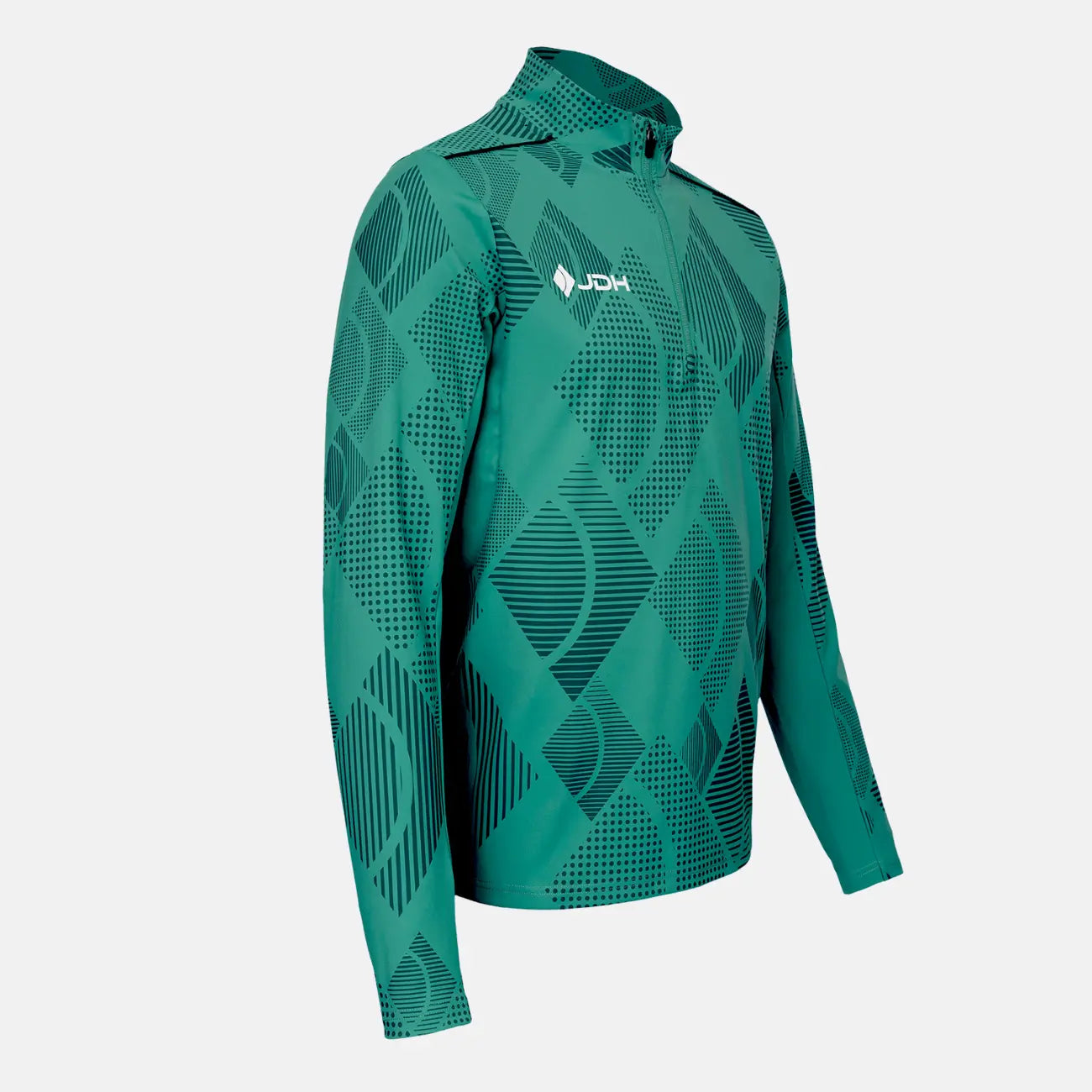 JDH Carbon demi-zip pro enfants - Vert clair