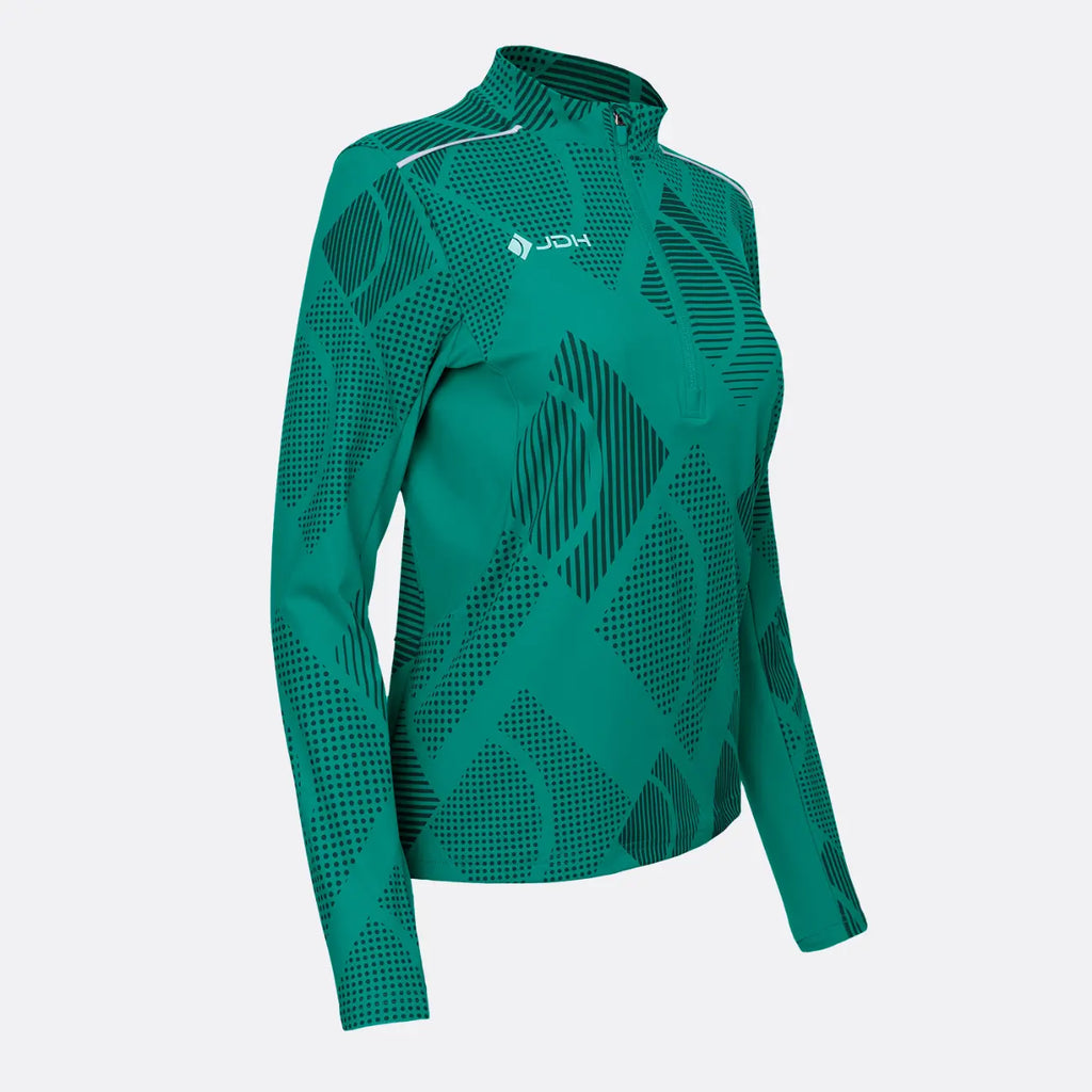 JDH Carbon demi-zip pro femmes - Vert clair