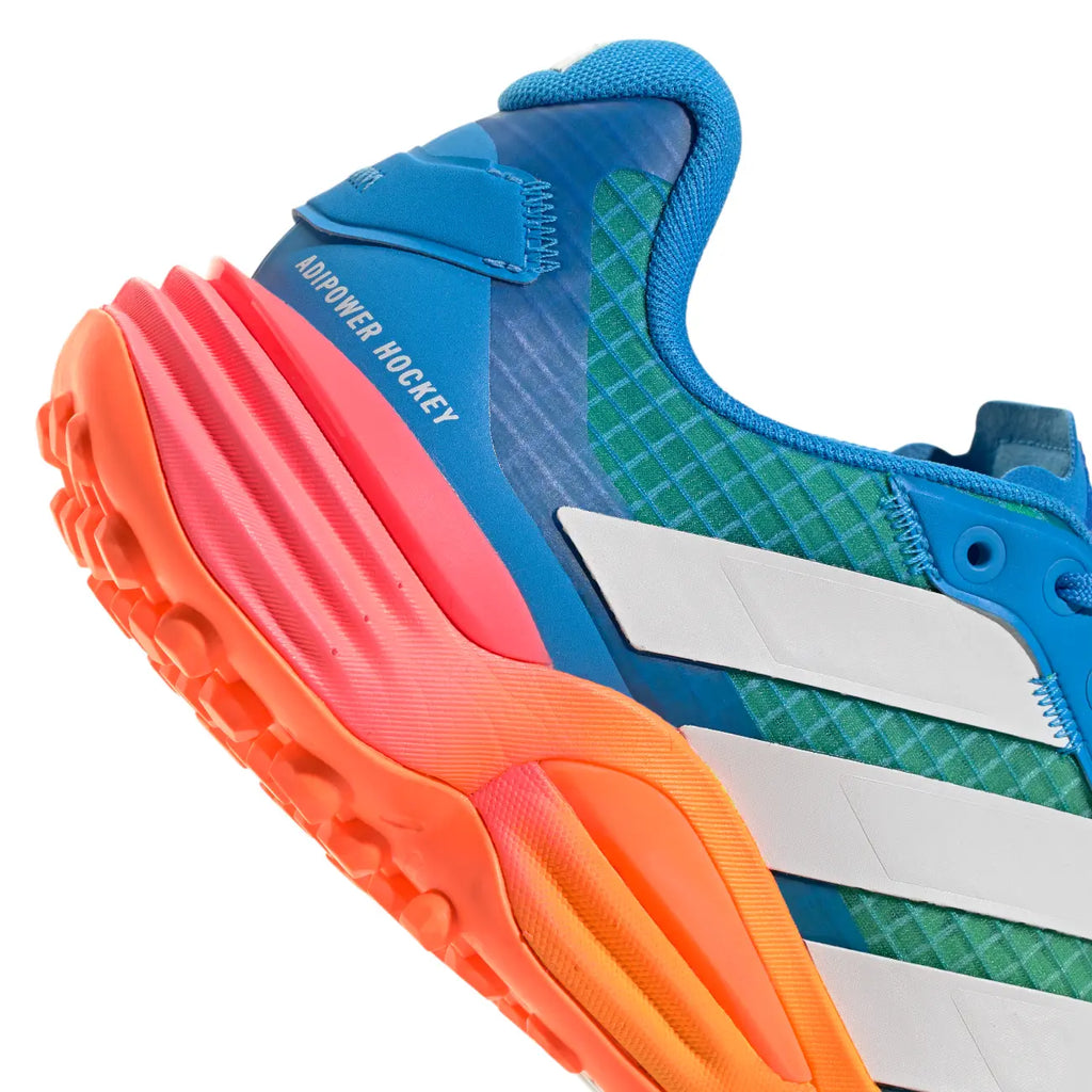 Adidas Adipower Hockey 4 LE - Blue White Green Hockeyschoen