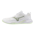 Mizuno Wave Stealth Pro Dames - White/Aqua Gray Hockeyschoen