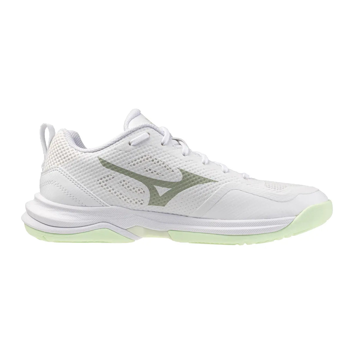 Mizuno Wave Stealth Pro Dames - White/Aqua Gray Hockeyschoen