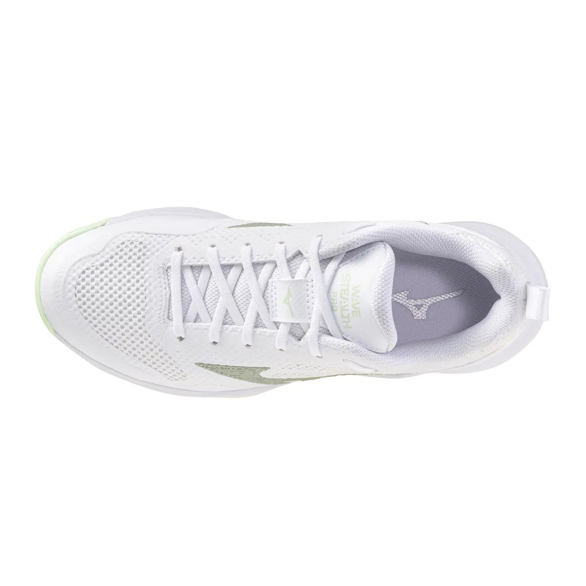 Mizuno Wave Stealth Pro Dames - White/Aqua Gray Hockeyschoen