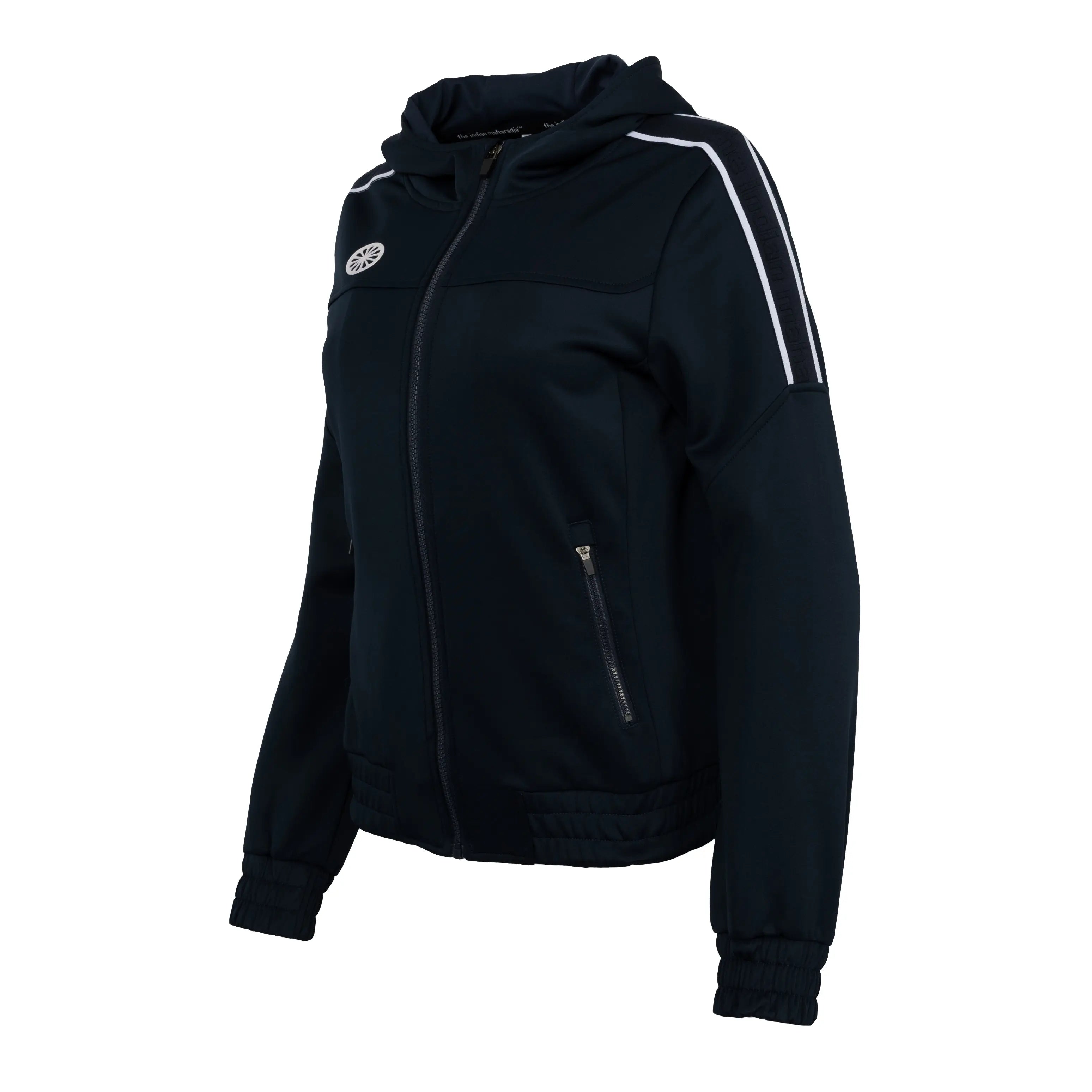 Indian Maharadja Jaipur women performance hooded jacket - Navy Kleding