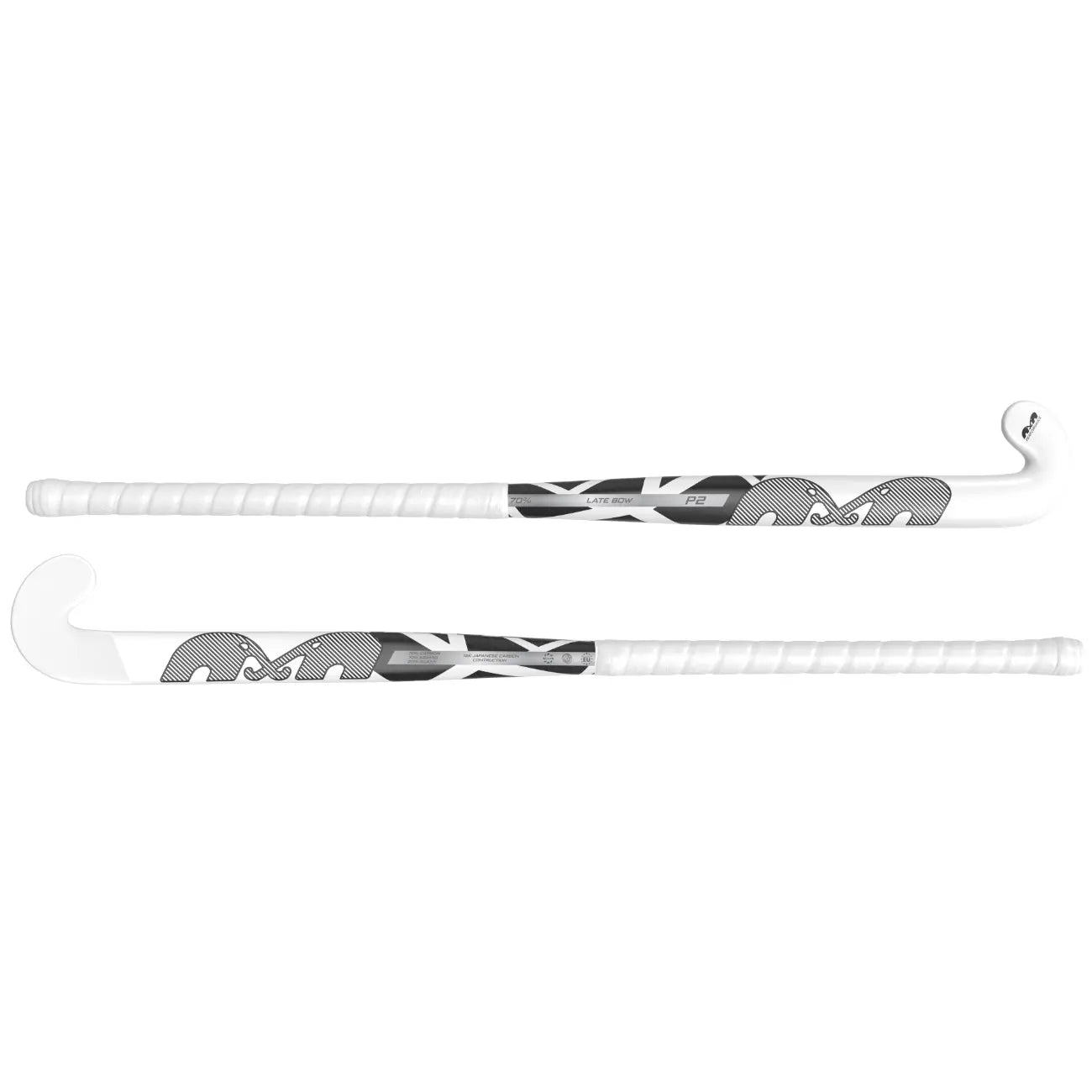 TK P2 Late Bow - White-Black-Silver Hockeystick